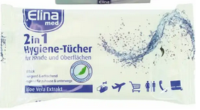 Hygiene-Tücher Elina 2in1 Aloe Vera 20x12cm 15 Stück