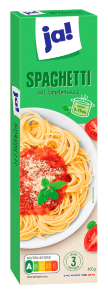 ja! Spaghetti mit Tomatensauce