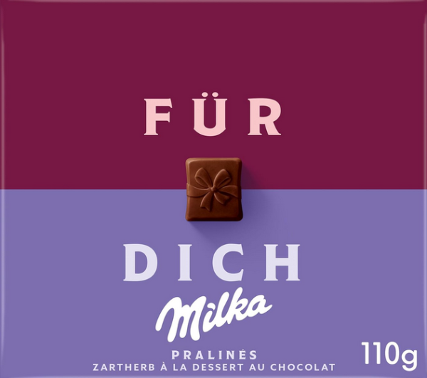 Milka 'Süßes Mitbringsel' Pralinés Zartherb à la Dessert au Chocolat 110g