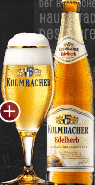 Flasche Bier Kulmbacher Premium Pils Edelherb 0,5 l