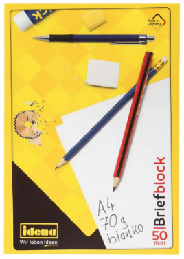 Briefblock blanko 50 Blatt 70g/m² DIN A4